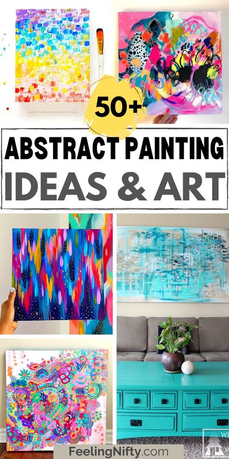 Dive into the colorful world of abstract art with 🎨 50+ painting ideas for beginners! This DIY guide will unlock your creative potential with fun, unique techniques you've never tried before. Perfect for those who want to explore their artistic side or spice up their home decor. Let's get messy with paint and create 🖌️ magic! 🚀🎉 Abstract Art Ideas For Beginners, Home Decor Acrylic Painting, Team Painting Ideas, Diy Paint Scrape Art, Acrylic Modern Art Painting, Diy Art Ideas Painting, Crafty Painting Ideas, Make Abstract Painting, Easy Modern Painting Ideas On Canvas