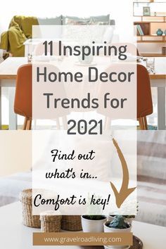 Check out these 11 inspiring HOME DECOR TRENDS for 2021! Think comfort, nature, personal comforts and things are warming up! #HomeDecorTrends2021 #HomeDecorIdeas #GravelRoadLiving 2020 Home Decor Trends, Colorful Outfits, Four Hands Furniture, Natural Wood Finish, Home Decor Trends, Interior Design Trends, Living Room Sets, Decorating Tips, Home Interior