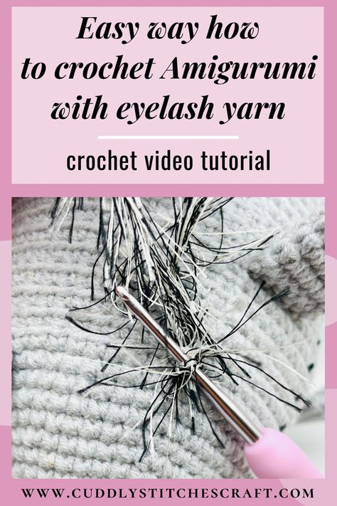 In this crochet video tutorial, I'm going to show you an easy way how to crochet Amigurumi with eyelash yarn. This yarn can add a nice touch to your crochet toy but it can be difficult to crochet with as it's very difficult to see or count the stitches. If you would like to see my simple solution for this problem then make sure to watch my video tutorial. Visit my blog for more free Amigurumi patterns and tutorials you'll love! #amigurumi #crochet #crochettoys #crochetanimals #crochettechniques Eyelash Yarn Projects, Eyelash Yarn Crochet, Crochet Fox Pattern Free, Amigurumi Tips, Yarn Projects Crochet, Crochet Hedgehog, Crocheted Fox Pattern, Blogger Inspiration, Eyelash Yarn