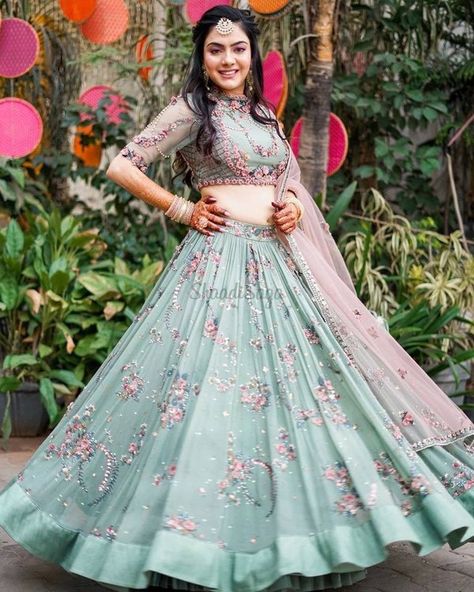 Best Outfits For The Sister Of The Bride & Groom (According To Wedding Functions) | ShaadiSaga Lengha Blouse, Sister Of The Bride, Indian Bridesmaid Dresses, Indian Wedding Gowns, Lehenga Saree Design, Wedding Lehenga Designs, Lehnga Dress, Designer Bridal Lehenga, Long Dress Design