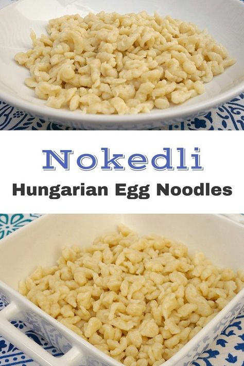 Nokedli Recipe, Easy Homemade Noodles, Hungarian Chicken Paprikash, Spaetzle Recipe, Slovak Recipes, Chicken Paprikash, Homemade Egg Noodles, Hungarian Cuisine, Eastern European Recipes