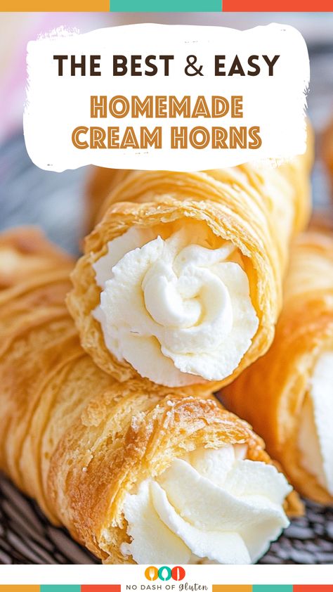 Easy Cream Horns Recipe, Wisconsin Cream Puff Recipe, Homemade Cream Horns Recipe, Filling For Cream Horns, Cream Horn Recipe, Cream Horns Filling, Homemade Cream Horns, How To Make Cream Horns, Cream Pastry Recipe