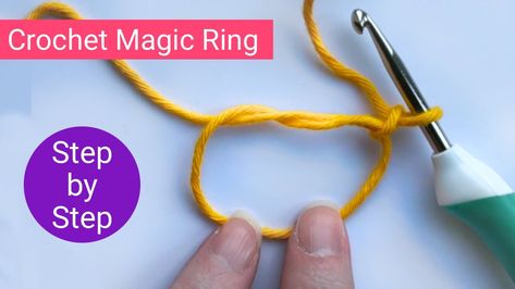 Magic Circle Crochet Tutorial (with Video & Step by Step Pictures) - Craft Fix Magic Circle Crochet Tutorial Videos, Magic Circle Crochet Tutorial, Circle Crochet Tutorial, Magic Loop Crochet, Magic Circle Crochet, Crochet Towel Holders, Ring Magic, Magic Ring Crochet, Circle Crochet