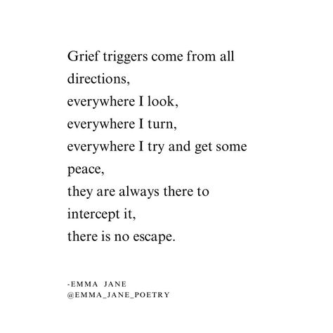 Grief triggers, they’re everywhere, right?! 👀👂💔 #Grief #griefpoetry #poem #poetry #poetrycommunity #writer #grieving #griefsupport #griefawareness #griefjourney #griefandloss #bereavement #writer #poet #sad #today #feelings #articulate #community #support #mentalhealth Community Support, Poetry, Feelings, Quick Saves