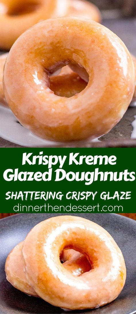 Krispy Kreme Glazed Doughnuts you know and love and now you can make them at home and eat them fresh without braving the lines or drive-thru. Donut Glaze Recipes, Donat Glaze, Doughnut Recipe Easy, Weight Watcher Desserts, Homemade Donuts Recipe, Homemade Doughnuts, Breakfast Quiche Recipes, Glazed Doughnuts, Breakfast Coffee