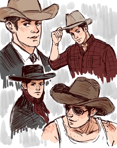 Diminuel on Twitter: "#DeanAppreciationDay My favourite Cowboy :3… " Cowboy Poses Reference, Cowboy Art Drawing, Ii Fanart, Cowboy Hat Drawing, Things I Adore, Cowboy Draw, Spn Fanart, Dean Winchester Supernatural, Supernatural Drawings