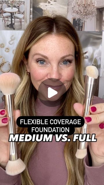 Leah Buckholz on Instagram: "Pick your coverage foundation..YES PLEASE🔥 Some days require a little more coverage than others. Don’t change your foundation- change your brush!! FLEXIBLE COVERAGE CREAM MAKEUP makes it easy! 🤩  👉🏼Full coverage- Buff Brush  👉🏼Medium coverage- Bronzer Blush Brush 👉🏼Lightest coverage- Blend Brush  ✅Comment or text MAKEUP to 440-291-2791 and I will customize a cream makeup palette to match your skin tone and makeup needs. Your custom makeup consultation is FREE!   #makeupover40 #matureskinmakeup #agingskin #over40style #over40makeup #over40beauty #beautyover40 #simplebeauty #fortyplusstyle #fortysomething #makeupforbeginners #naturalbeauty" How To Match Foundation To Your Skin, Cream Makeup Palette, Makeup Consultation, Makeup Over 40, Custom Makeup, Makeup Needs, Cream Makeup, Media Coverage, Makeup For Beginners