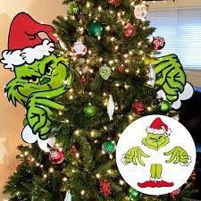 Amazon.com: Christmas Decorations,Grinch Christmas Tree,Christmas Tree Topper ,Christmas Decorations Grinch Themed Party Supplies : Home & Kitchen Grinch Christmas Tree Topper, Elf Christmas Decorations, Grinch Trees, Grinch Decorations, Hat Ornament, Tray Decor Christmas, Grinch Christmas Tree, Elf Decorations, Elf Christmas Tree