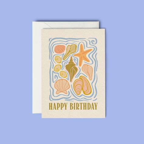 "Have A Very Sweet Birthday" Greeting Card ✹ Blank Inside ✹ 4.25 x 5.5 inches ✹ Includes a matching white envelope ✹ Arrives in a sealed plastic sleeve for protection ✹ Packaged in a rigid mailer for safe delivery ✹Please note that colors of each print may vary slightly on different monitors! Follow @thesoulshineco on Instagram, and subscribe to our newsletter to keep updated with the most recent designs & sneak peeks! Celebrate Card Ideas, Digital Art Birthday Card, Birthday Card Ideas Inside The Card, Cute Birthday Card For Friend, Just Because Cards For Him, Summer Greeting Cards, Coastal Birthday Theme, Beachy Birthday Cards, Preppy Birthday Cards