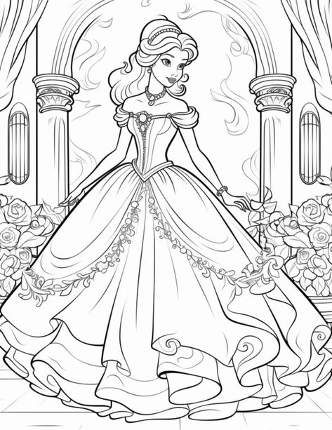 Cinderella Colouring Pages, Cinderella Coloring Pages Free Printable, Barbie Colouring Sheet, Princess Colouring Printables, Barbie Coloring Pages Free Printable, Disney Coloring Pages For Adults, Princess Colouring Pages, Princess Coloring Pages Free Printable, Drawing Barbie