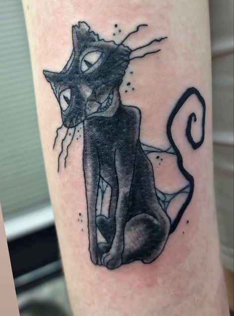 Coraline Cat Drawing, Coraline Doll Tattoo, Coraline Cat Tattoo, Coraline Flash Tattoo, Caroline Tattoo, Coraline Cat, Arte Hippy, Tattoos 2023, Coraline Tattoo