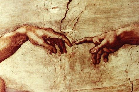 Partial Photo of  The Creation of Adam: By Michelangelo Michel Angelo, Angels Wallpaper, Famous Art Paintings, Famous Art Pieces, History Aesthetic, The Creation Of Adam, Custom Portrait Painting, Most Famous Paintings, Paintings Famous