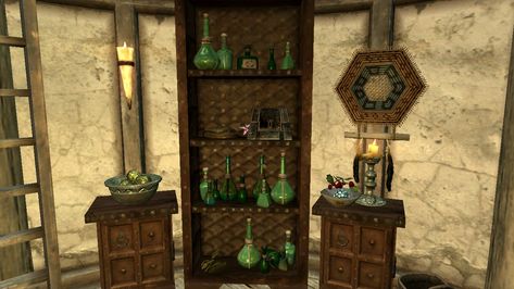 The Martha Stewart of Skyrim: Decorating your drab Hearthfire house with  themed arrangements. - Album on Imgur Skyrim House Design, Skyrim House Interior, Skyrim Furniture, Skyrim Decor, Skyrim Wedding, Skyrim Party, Skyrim House, Fantasy Diy, Fantasy Room