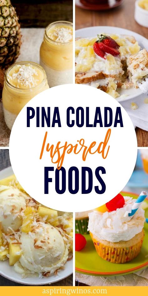 Pina Colada Dessert Recipes, Pina Colada Desserts, Boozy Christmas Drinks, Pina Colada Dessert, Baking With Coconut, Pina Colada Poke Cake, Pina Colada Punch, Recipes Pineapple, Pina Colada Cupcakes