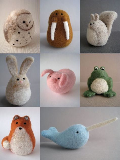 All Things Lovely: Wooly Wooly Wool Felting Animals, Diy Laine, Tovad Ull, Needle Felting Diy, Wool Needle Felting, Wool Animals, Needle Felting Projects, Wool Projects, Felting Tutorials