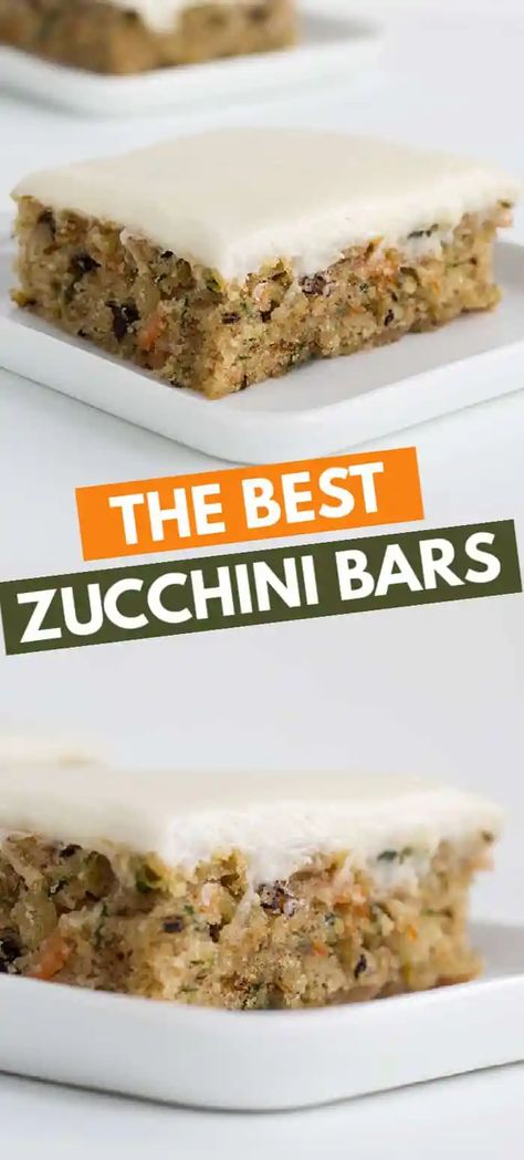 Zucchini Dessert, Zucchini Desserts, Zucchini Bars, Moist Spice Cake, Dessert Crepes, Best Zucchini Recipes, Zucchini Recipes Dessert, Best Zucchini, Dessert Halloween