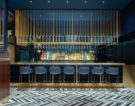 Motta Milano 1928 in Milano, Italy by Collidanielarchitetto - Sohomod Blog #blue #bar #restaurantdesign #interiordesign Architecture Restaurant, Lake House Interior, Bar Interior Design, Luxury Bar, Milano Italy, Bar Interior, Lounge Design, Bar Design Restaurant, Hotel Bar