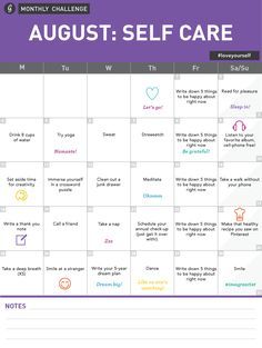 Monthly Challenge Self Care...doing this!! Self-Care is sooo important but we often neglect it. Especially those of us who are in caring work-fields we tend to care for others over ourselves. August Challenge, Monthly Challenge, Care For Others, Health Lessons, Health Challenge, 30 Day Challenge, Self Care Activities, Health Motivation, Healthy Mind