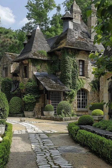 56 Stunning French Country House Exteriors French Country Manor Exterior, Normandy Style Homes, French City House, French Style Homes Interiors, French Provincial Exterior House, France House Aesthetic, French Normandy House Exterior, French Villa Exterior, French Country House Plans One Story