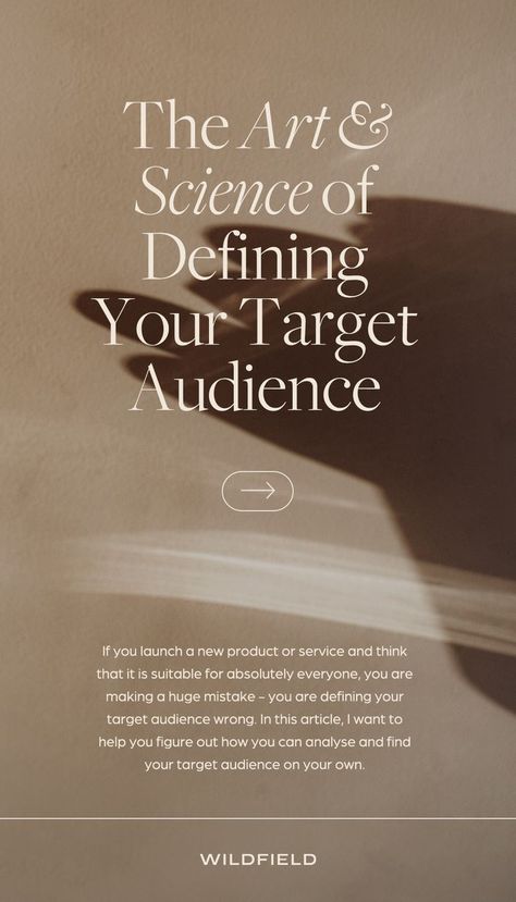 In today's competitive market, identifying your target audience is essential for the success of any business or marketing campaign. Without a clear understanding of who your ideal customer is, it can be challenging to create effective messaging and reach your desired audience. In this article by Wildfield Studio, you will learn how to define your target audience and the benefits of doing so. Studio Marketing, Creative Branding Design, Sustainable Beauty, Creative Design Studio, Digital Marketing Design, Print Design Art, Visual Identity Design, Ideal Customer, Marketing Campaign