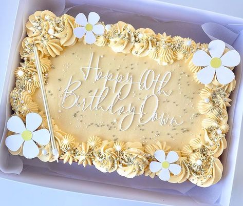 Happy 60th Birthday Dawn 🌼 . . #spring #springvibes #floralcakes #sprinkles #sprinklescake #prettycakes #60thbirthday #60thbirthdaycake… | Instagram Flat Sheet Cake, 60th Birthday Cake Ideas For Mom, Charm Cake, Fiesta Bluey, Costco Cake, 60th Birthday Cake, Baby First Birthday Cake, 60th Birthday Cakes, Tray Bake