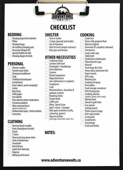 adventure awaits – Family Camping Checklist #campingholiday Family Camping Checklist, Wilderness Therapy, Camping Supply List, Camping Checklist Family, Camping Gadgets, Tent Campers, Camping List, Festival Camping, Camping Items