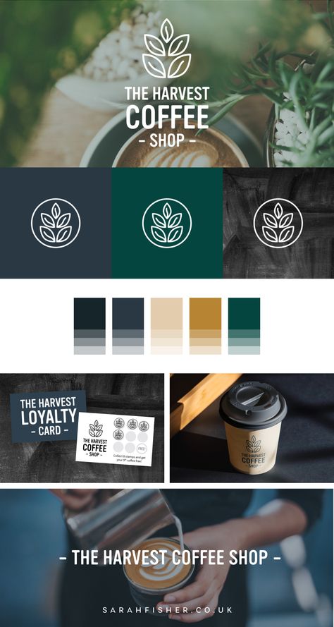 Brand guidelines layout inspiration for coffee shop aesthetic. Design inspo for coffee shop branding and new brand identity. Logo design and creative branding for cafe and coffee shop. Branding Design Coffee Shop, Cafe Logo Ideas Coffee Branding, Coffe Brand Ideas, Cafe Branding Design Packaging, Art Cafe Logo, Cafe Logo Ideas Creative, Coffe Logos Design, Coffee Brand Aesthetic, Coffee Shop Visual Identity