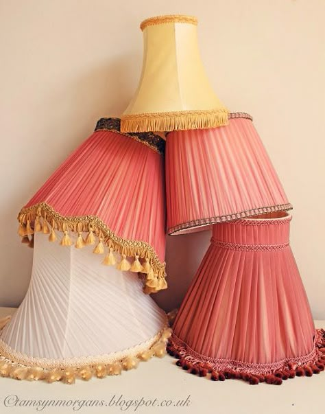 Vintage Lamp Shades, Pottery Barn Bedrooms, Old Lamp Shades, Diy Floor Lamp, Vintage Lampshades, Indoor Floor Lamps, Decorative Floor Lamps, Lampshade Makeover, Floor Lamp Bedroom