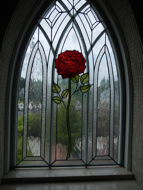 A rose, by any other name, would smell as sweet. Rose Window, Goth Home, Gothic House, Stained Glass Window, Dream House Decor, Stained Glass Windows, House Inspo, Dream Home Design, A Rose