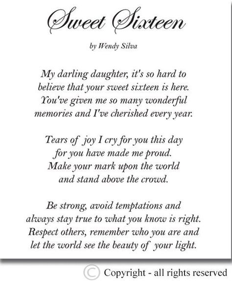 Sweet Sixteen Quotes, Sweet Birthday Quotes, 16th Birthday Quotes, Birthday Message For Daughter, 16th Birthday Wishes, Scrapbooking Quotes, Wishes For Daughter, Happy Birthday Kids, Birthday Wishes For Daughter