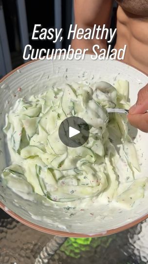 How To Make A Cucumber Salad, Cucumber Creamy Salad, Low Calorie High Volume Salads, Best Cucumber Recipes, Healthy Protein Salad Recipes, Summer Cucumber Salad Recipes, How To Make Cucumber Salad, 5 Minute Recipes Snacks, Ww Side Dishes