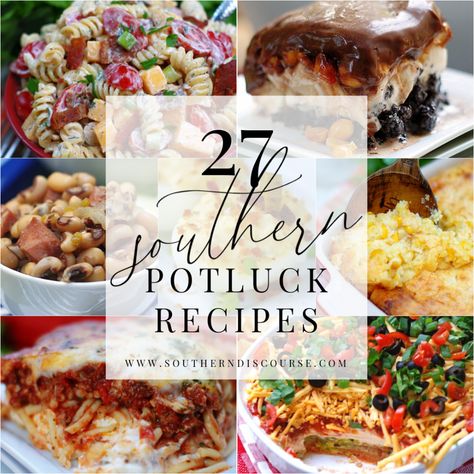 27 Southern Classic Potluck Recipes - southern discourse Salty Potluck Food, Summer Southern Food, Make Ahead Pot Luck Dishes, What To Take To A Picnic, Easy Southern Meals, Make Ahead Potluck Dishes, What To Take To A Potluck, Southern Potluck Dishes, Make Ahead Potluck Recipes