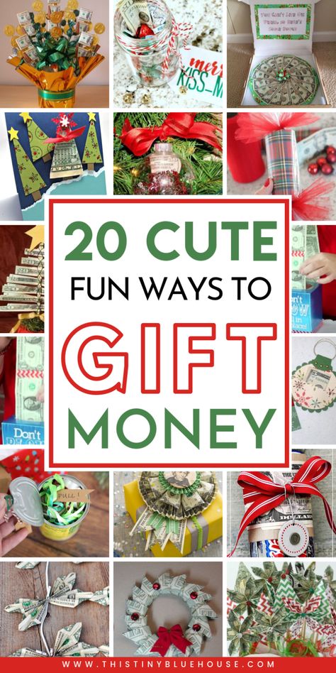 Make gifting money fun & festive with these unique Christmas money gifts. These best ways to give money gifts are the ultimate way to give the gift of cash. #moneygifts #moneygiftideas #moneygiftchristmas #creativemoneygift #moneygiftforkids #moneygiftideasunique #holidaymoneygifts #christmasmoneygifts Gifting Money Ideas Birthday, Cute Ways To Gift Money, Prank Gift Wrapping Ideas, How To Diy, Fun Ways To Give Money As A Gift, Ways To Gift Money, Money Gifts Christmas, Ways To Give Money, Gifting Money