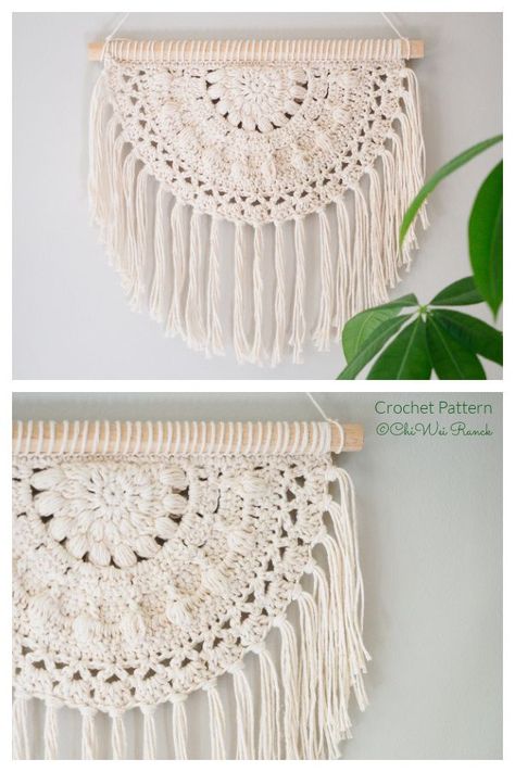 Blossom Wall Hanging Crochet Pattern Crochet Boho Wall Decor, Mandala Wall Hanging Crochet, Crochet Macrame Wall Art, Boho Crochet Wall Hanging Pattern, Crochet Macrame Wall Hangings Free Pattern, Macrame Crochet Wall Hanging, Free Crochet Wall Hanging Patterns Boho, Crochet Mandala Wall Hanging Pattern, Crochet Boho Decor Free Pattern