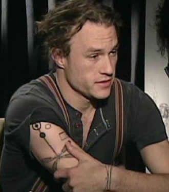 Heath Ledger Tattoo, Crescent Moon Tattoo Meaning, Tattoo Museum, Key Tattoos, Crescent Moon Tattoo, Heath Ledger Joker, Star Tattoo Designs, Joker Tattoo, Incredible Tattoos