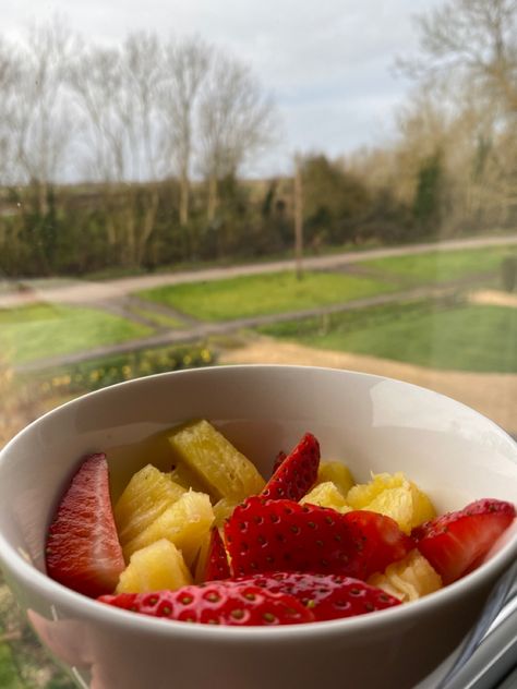 Land, fruit, morning, landscape Strawberries And Pineapple, Pineapple And Strawberry, Morning Fruit, Healthy Brunch, 2024 Vision, Fruit Salad, Glow Up?, Comfort Food, Pineapple