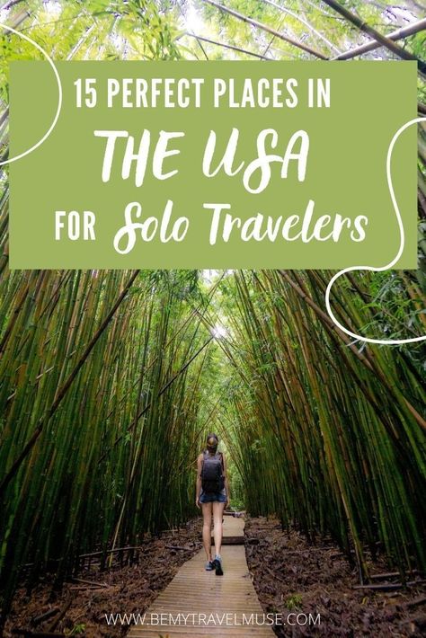 Best Places For Single Women To Travel, Best Places For Solo Female Travel, Solo Adventure Ideas, Solo Travel Destinations United States, Trips For Single Women, Cheap Solo Female Travel, Safest Places To Travel Woman, Best Solo Trips For Women In The Us, Solo Vacation Ideas Woman