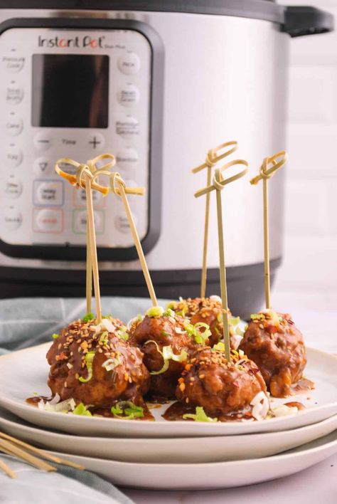 Meatballs Honey Garlic, Ground Turkey Instant Pot, Turkey Instant Pot, Honey Garlic Steak Bites, Honey Garlic Steak, Garlic Steak Bites, Honey Garlic Meatballs, Honey And Garlic, Garlic Meatballs