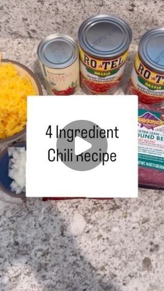 theerikaanderson on September 13, 2024: "Here’s the easiest chili recipe you’ll ever find (and it’s the perfect 20-minute fall dinner) ⬇️

1 lb lean ground beef
2 10 oz cans of Rotel diced tomatoes with green chiles
1 6 oz can of tomato paste
1 pack McCormick Original Chili seasoning

Directions
Brown ground beef in large pot. (I don’t drain grease because it helps thicken up the chili.)
Add tomato paste.
Add diced tomatoes (don’t drain).
Add chili seasoning.
Mix well and bring to a boil.
... Rotel Diced Tomatoes And Green Chilies Recipes, Mccormick Chili Recipe, Easiest Chili Recipe, Rotel Chili Recipe, Rotel Chili, Cowboy Chili Recipe, Mccormick Chili, Cowboy Chili, Green Chili Recipes