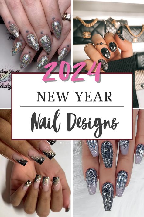 30+ New Years Nails Designs to Ring in 2024 - ReallyRushai January 2023 Nails, January Nail Colors 2023, Winter Nails 2023 Trends Gel, January Nails Ideas 2023, January Nails 2023, January Nail Designs, Firework Nails, Nye Nails, New Years Nails