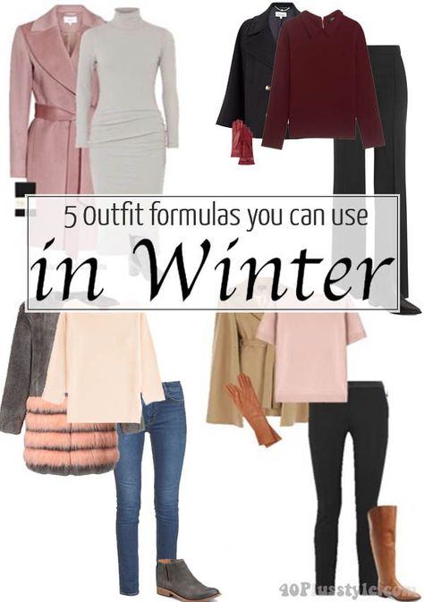 5 outfit formulas for winter - Which of these 12 outfits is your favorite? | http://40plusstyle.com Winter Outfit Formulas, Outfit Formulas Women, Best Winter Outfits For Women, Outfit Calendar, Classic Dressing, Winter Outfits For Women, Minimalist Wardrobe Capsule, Best Winter Outfits, Style Rules