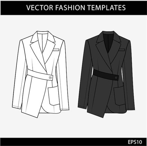 Office Wear Outfit, Fashion Sketch Template, Blazer Outfits For Women, Fashion Drawing Sketches, Dress Illustration, Mode Costume, Fashion Design Sketchbook, Flat Sketches, Fashion Templates