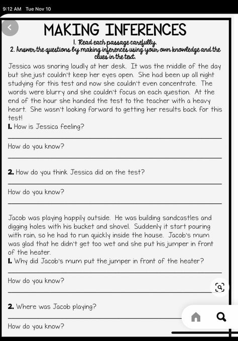 Making Inferences Worksheet, Inference Worksheet, Making Inferences Activities, English Comprehension, Inferencing Activities, 2nd Grade Books, Inference Activities, 6th Grade Worksheets, Kindergarten Reading Worksheets