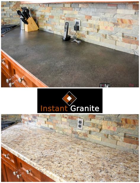 Instant Granite Mixed Countertops, Kitchen Counter Makeover, Counter Makeover, Countertop Vinyl, Vinyl Countertops, Instant Granite, Countertop Remodel, Refinish Countertops, Countertop Choices