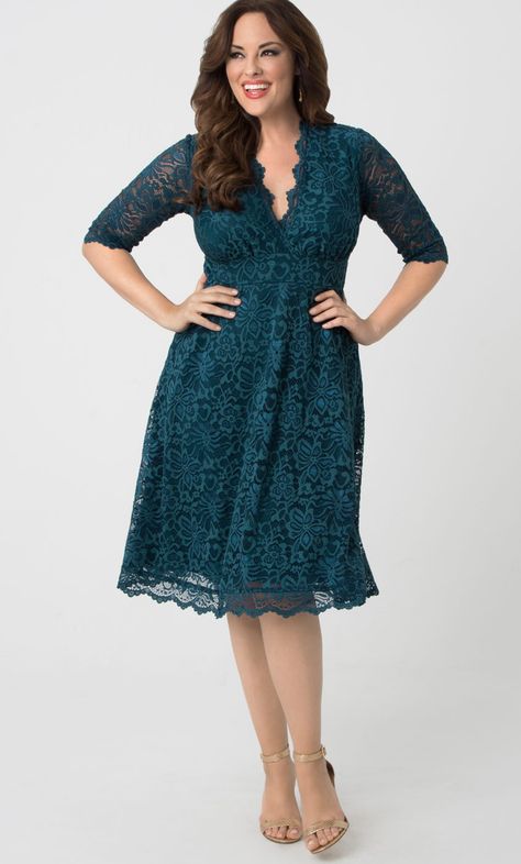 Mademoiselle Lace Dress, Berry Bliss (Women's Plus Size) Casual Dresses For Women Plus Size, Plus Size Cocktail Dress, Cocktail Dresses With Sleeves, Lace Cocktail Dress, Cocktail Dress Lace, Lace Midi Dress, Midi Length Dress, Ladies Dress Design, Stretch Lace