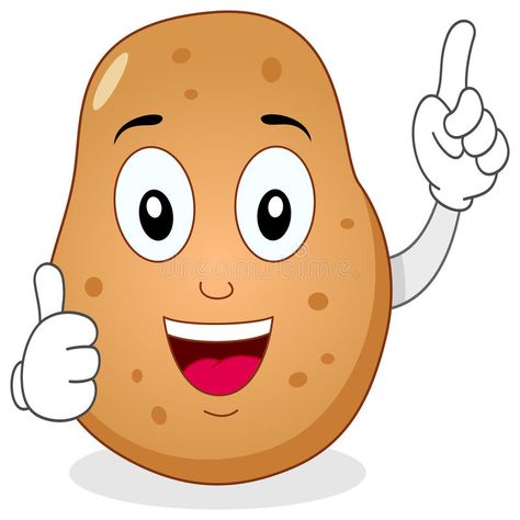 Potato Images Cartoon, Potato Drawing Cute, Potato Animation, Potato Cartoon, Potato Character, Potato Drawing, Cartoon Potato, Potato Images, Happy Potato