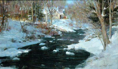 Rodrigo's Art: Richard Schmid Lecture Notes Richard Schmidt, Richard Schmid, Master Oil Painting, Winter Landscapes, Winter Landscape Painting, Pastel Landscape, Painting Snow, Winter Painting, Winter Light