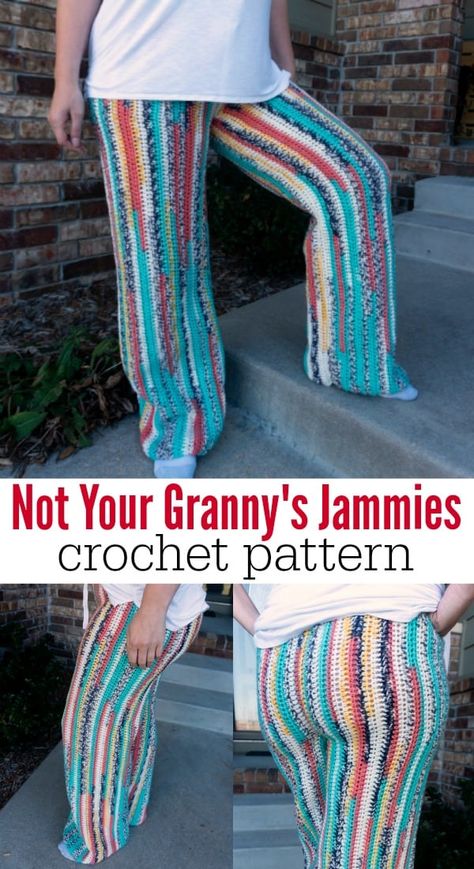 Crochet Pants Pattern, Crochet Shawl Free, Crochet Bottoms, Crochet Pants, Perfect Sweater, Mode Crochet, Crochet Skirts, Adult Pajamas, Start Knitting