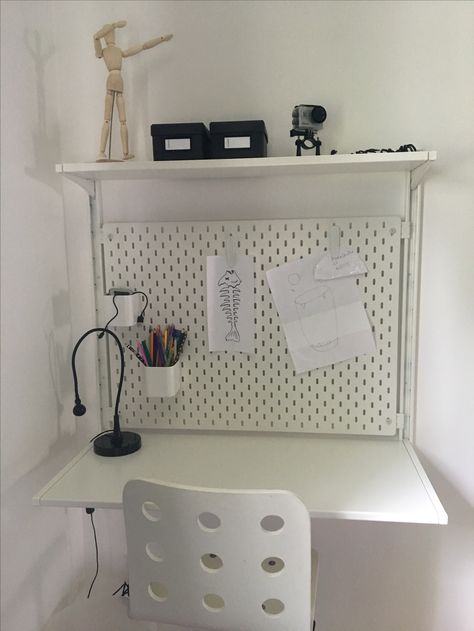 Norberg Ikea Hack, Boaxel Desk, Ikea Boaxel Office, Norberg Ikea, Boaxel Ikea Ideas, Boaxel Ikea, Ikea Boaxel, Kids Nook, Ikea Algot