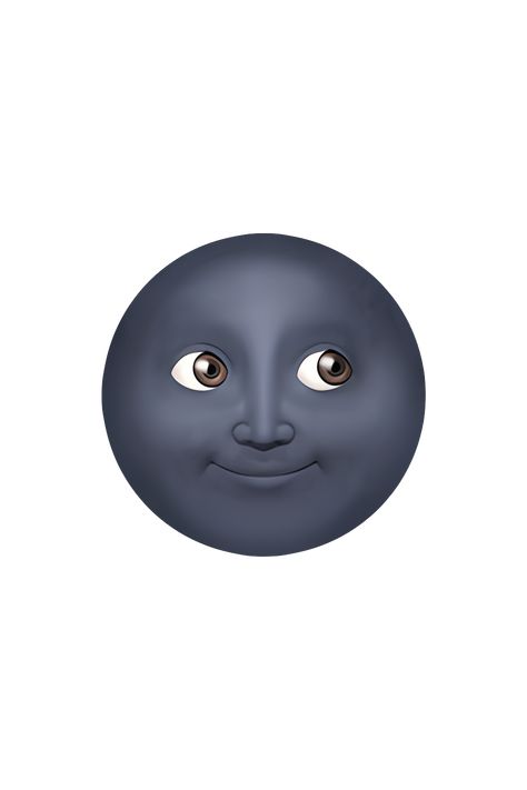 The 🌚 New Moon Face emoji depicts a black circle with two white dots representing eyes and a white curve representing a mouth. The overall appearance is that of a face with a dark, mysterious and slightly ominous vibe. Moon Face Emoji, Snapchat Emoji Meanings, White Heart Emoji, Blue Heart Emoji, Moon Emoji, Pink Heart Emoji, Apple Emojis, Black Emoji, Moodboard Fashion